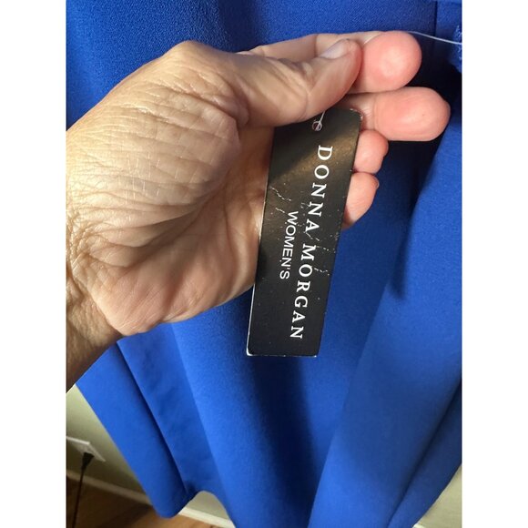 NWT Donna Morgan Plus Size Crew Neck Mini Dress with Elbow Flutter Sleeves 22W - Picture 6 of 7